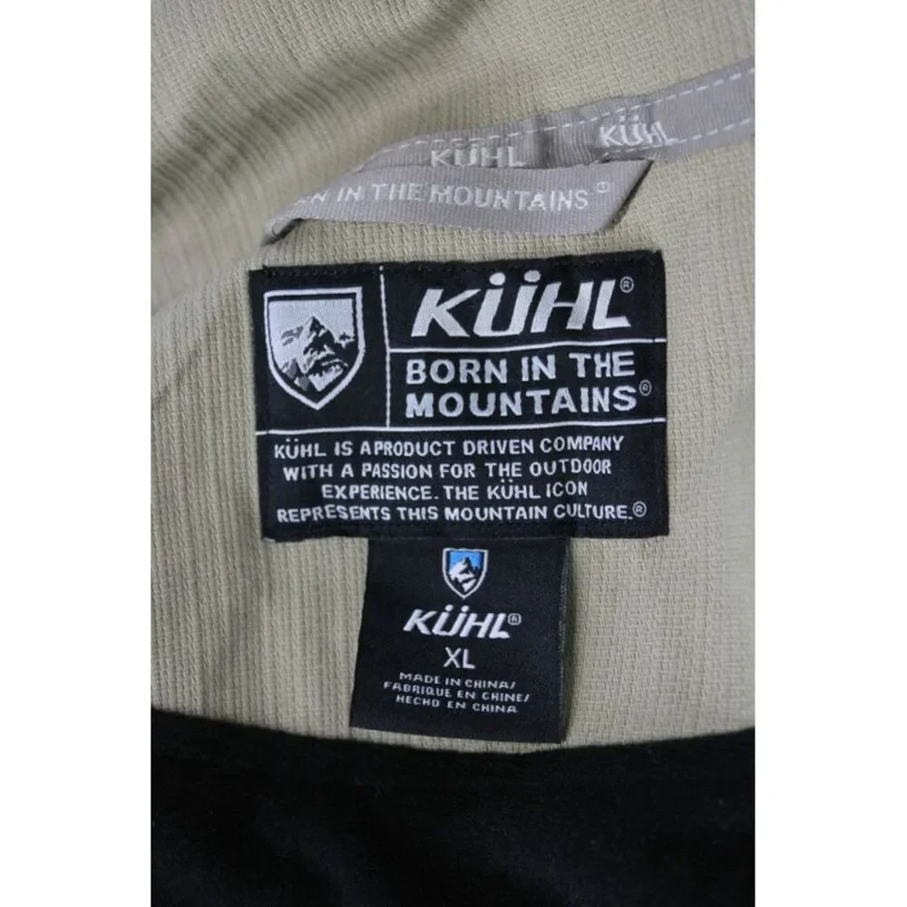Kuhl Mens Vest Beige Cotton Zip Outdoor Fall Size XL